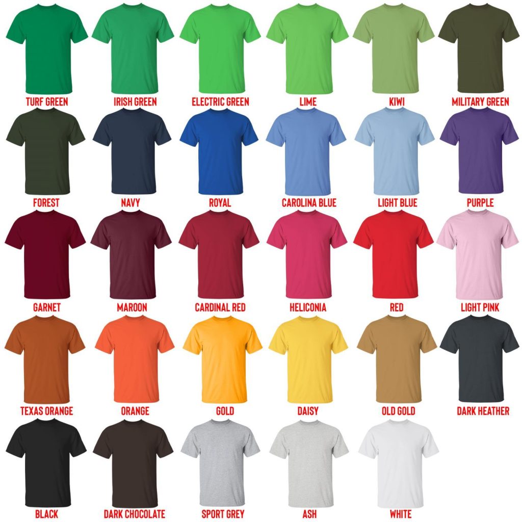 t shirt color chart - Cavalier King Charles Spaniel Gifts