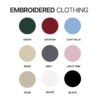 Embroidered clothing color chart - Cavalier King Charles Spaniel Gifts