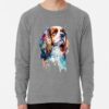 ssrcolightweight sweatshirtmensheather grey lightweight raglan sweatshirtfrontsquare productx1000 bgf8f8f8 7 - Cavalier King Charles Spaniel Gifts