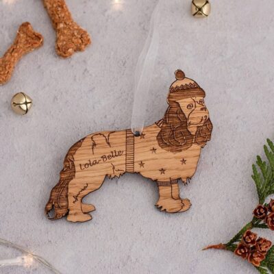 King Charles Spaniel Christmas Dog Ornament