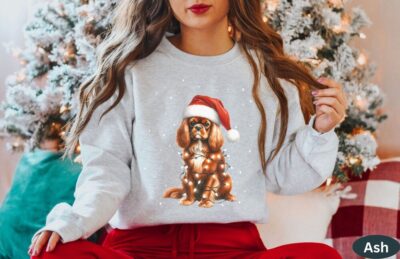 King Charles Cavalier Christmas Dog Mama Sweatshirt