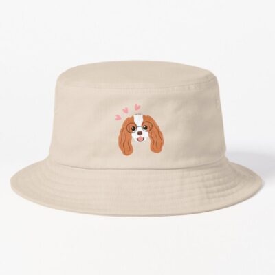 Blenheim Cavalier King Charles Spaniel With Glasses Bucket Hat