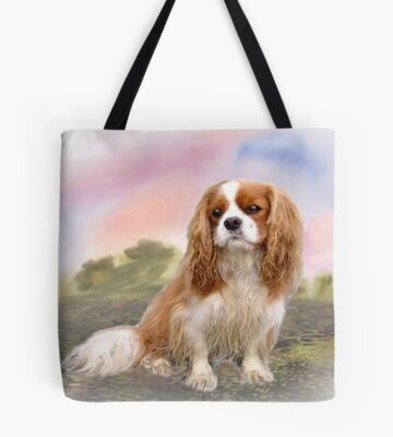 Cavalier Spaniel In The Sunset Tote Bag